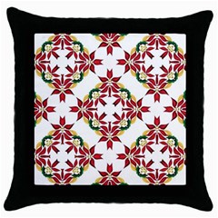 Christmas Wallpaper Background Throw Pillow Case (Black)