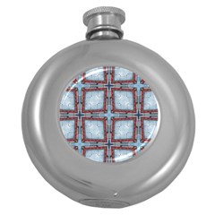 Pattern Cross Geometric Shape Round Hip Flask (5 Oz) by Pakrebo