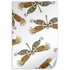 Pattern Dragonfly Background Canvas 20  X 30  by Pakrebo