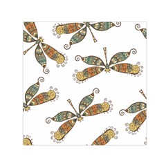 Pattern Dragonfly Background Small Satin Scarf (square) by Pakrebo