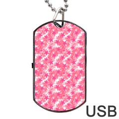 Phlox Spring April May Pink Dog Tag Usb Flash (two Sides)