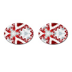 Christmas Background Tile Gifts Cufflinks (oval) by Pakrebo