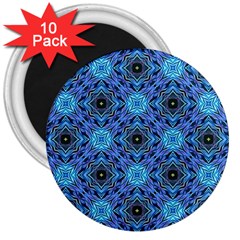 Blue Tile Wallpaper Texture 3  Magnets (10 pack) 