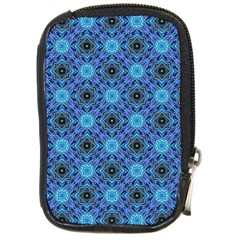 Blue Tile Wallpaper Texture Compact Camera Leather Case