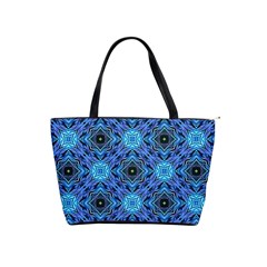 Blue Tile Wallpaper Texture Classic Shoulder Handbag