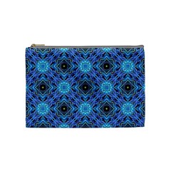 Blue Tile Wallpaper Texture Cosmetic Bag (Medium)