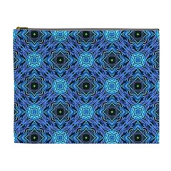 Blue Tile Wallpaper Texture Cosmetic Bag (XL)
