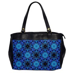 Blue Tile Wallpaper Texture Oversize Office Handbag
