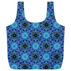 Blue Tile Wallpaper Texture Full Print Recycle Bag (XL)