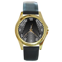 Concept Graphic 3d Model Fantasy Round Gold Metal Watch