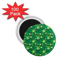 4 Leaf Clover Star Glitter Seamless 1 75  Magnets (100 Pack)  by Pakrebo