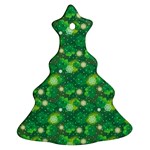 4 Leaf Clover Star Glitter Seamless Christmas Tree Ornament (Two Sides) Front