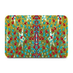 Raining Paradise Flowers In The Moon Light Night Plate Mats by pepitasart