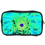 Aqua Cactus Dahlia Toiletries Bag (Two Sides) Front