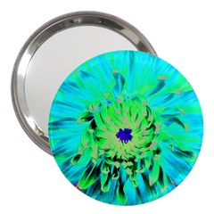 Aqua Cactus Dahlia 3  Handbag Mirrors