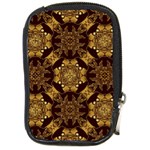 Gold Black Book Cover Ornate Compact Camera Leather Case Front