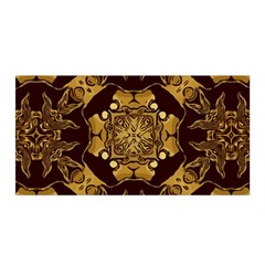 Gold Black Book Cover Ornate Satin Wrap by Pakrebo