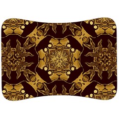 Gold Black Book Cover Ornate Velour Seat Head Rest Cushion by Pakrebo