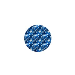 Star Hexagon Blue Deep Blue Light 1  Mini Magnets by Pakrebo