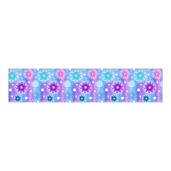 Flowers Light Blue Purple Magenta Velvet Scrunchie by Pakrebo