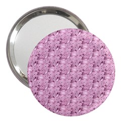 Texture Flower Background Pink 3  Handbag Mirrors by Pakrebo