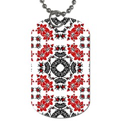 Ornament Seamless Pattern Element Dog Tag (One Side)