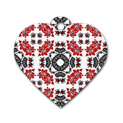 Ornament Seamless Pattern Element Dog Tag Heart (Two Sides)