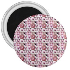 Graphic Seamless Pattern Pig 3  Magnets by Pakrebo