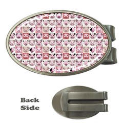 Graphic Seamless Pattern Pig Money Clips (oval)  by Pakrebo