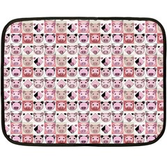 Graphic Seamless Pattern Pig Double Sided Fleece Blanket (mini)  by Pakrebo