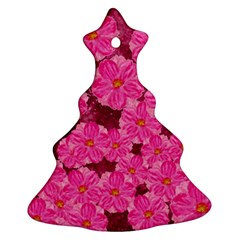 Cherry Blossoms Floral Design Christmas Tree Ornament (two Sides)