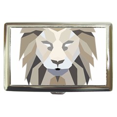 Polygonal Low Poly Lion Feline Cigarette Money Case