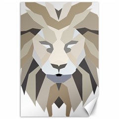 Polygonal Low Poly Lion Feline Canvas 12  x 18 