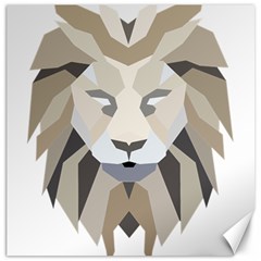 Polygonal Low Poly Lion Feline Canvas 16  x 16 