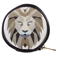 Polygonal Low Poly Lion Feline Mini Makeup Bag