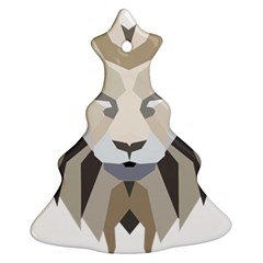 Polygonal Low Poly Lion Feline Christmas Tree Ornament (Two Sides)