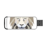 Polygonal Low Poly Lion Feline Portable USB Flash (Two Sides) Back