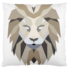 Polygonal Low Poly Lion Feline Standard Flano Cushion Case (Two Sides)