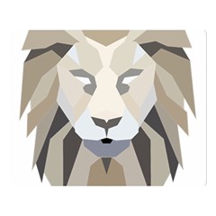 Polygonal Low Poly Lion Feline Double Sided Flano Blanket (Large) 