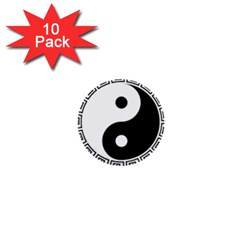 Yin Yang Eastern Asian Philosophy 1  Mini Buttons (10 Pack)  by Pakrebo