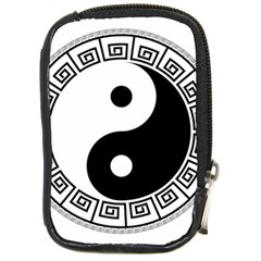 Yin Yang Eastern Asian Philosophy Compact Camera Leather Case by Pakrebo