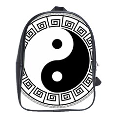 Yin Yang Eastern Asian Philosophy School Bag (xl) by Pakrebo