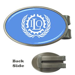 Flag Of International Labour Organization Money Clips (oval)  by abbeyz71