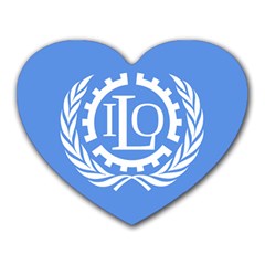 Flag Of International Labour Organization Heart Mousepads by abbeyz71