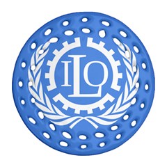 Flag Of International Labour Organization Ornament (round Filigree) by abbeyz71