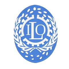 Flag Of International Labour Organization Ornament (oval Filigree) by abbeyz71