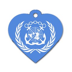 Flag Of International Maritime Organization Dog Tag Heart (one Side) by abbeyz71