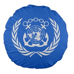 Flag Of International Maritime Organization Large 18  Premium Flano Round Cushions by abbeyz71