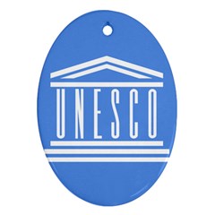 Flag Of Unesco Oval Ornament (two Sides)