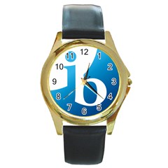 International Baccalaureate Logo Round Gold Metal Watch by abbeyz71